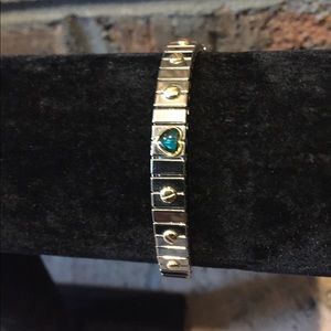 STAINLESS STEEL BRACELET with GORGEOUS GREEN STONE